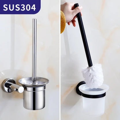Mounted Toilet Brush 304 Stainless Steel Cleaning Brush toilet accessories bathroom brosse wc cleaning products for home