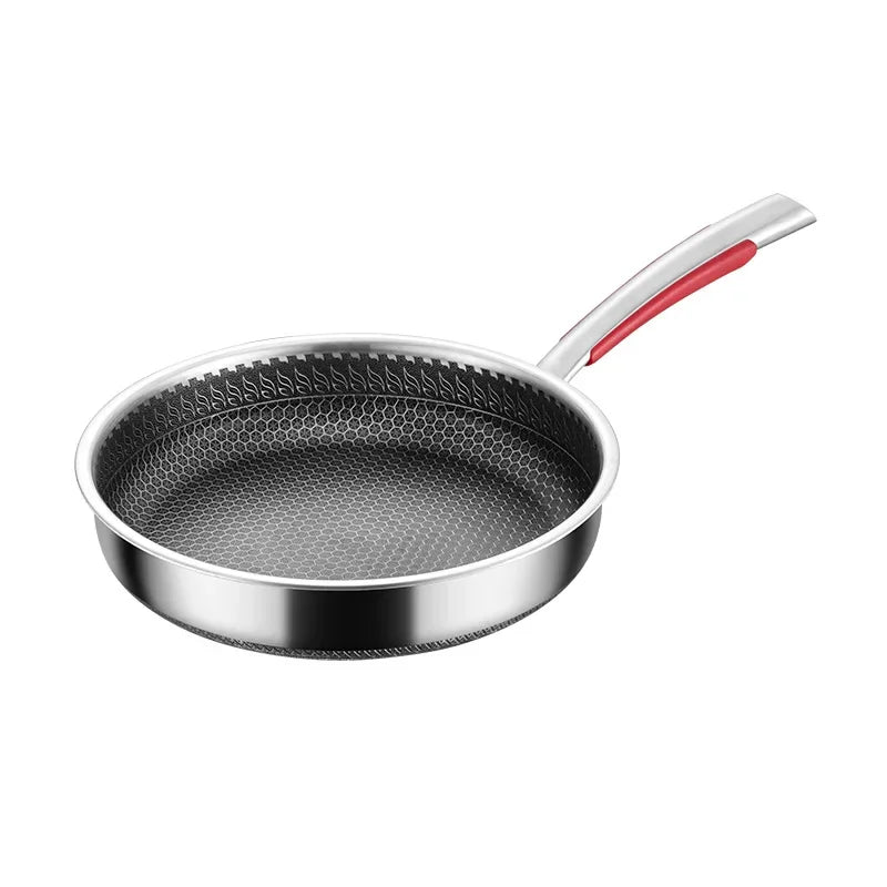 Pans 316 Stainless Steel Frying Pan Non-stick Home Honeycomb Pancake Omelet Pan Multi-functional Steak Wok New Products