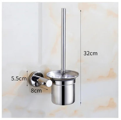 Mounted Toilet Brush 304 Stainless Steel Cleaning Brush toilet accessories bathroom brosse wc cleaning products for home