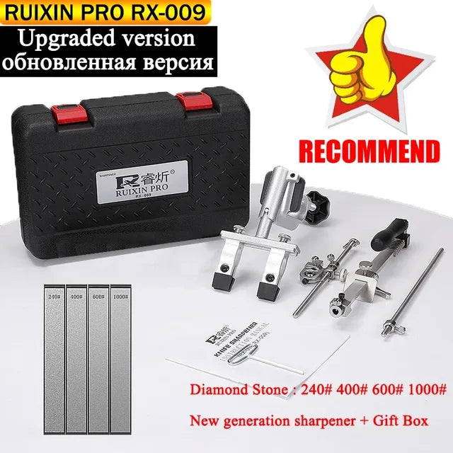 2023 New Upgraded Version Ruixin Pro RX009 Aluminium Alloy Knife Sharpener System 360 Degree Flip Constant Angle Grinding Tools